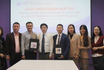 Lễ ký kết hợp tác giữa trường Đại học Công nghệ và Quản lý Hữu Nghị và Công ty TNHH Giáo dục Sao Khuê Quốc tế